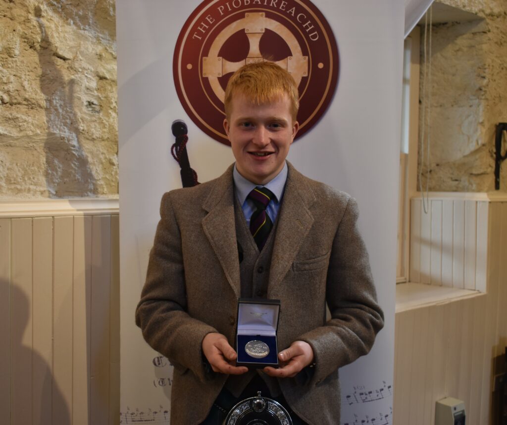 Campbeltown's Ross Connor with his Silver Medal.