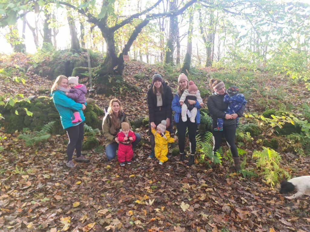 Lochaline toddlers enjoyed a nature walk in Achnaha Community Wood.