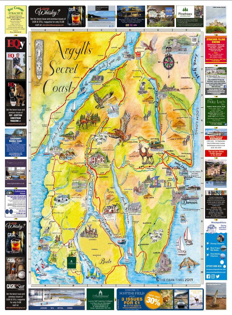 argyll and bute tourist map