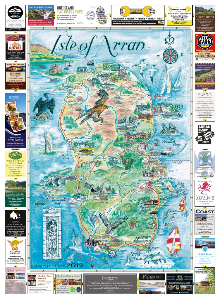 Isle of Arran & Arran Towns Maps 2019