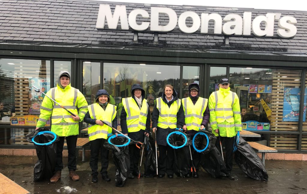 McDonald's staff cleanup Great Glen Way The Oban Times