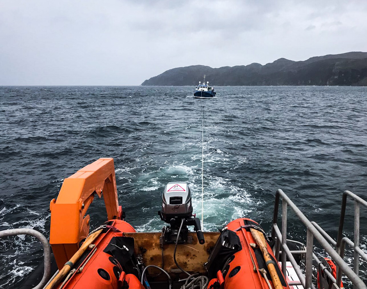 Tobermory lifeboat goes to aid of 23metre fish farm vessel The Oban