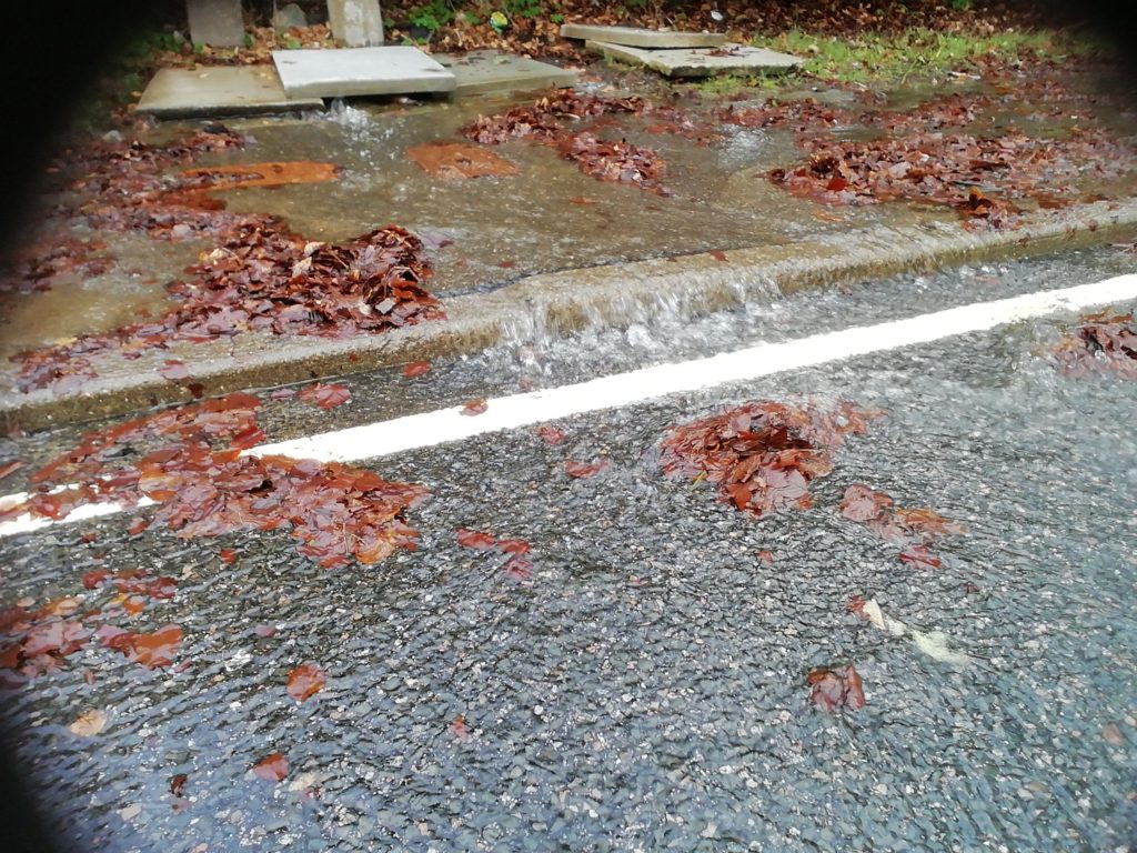 One of the overflowing drains in Invergarry photographed earlier this week by a local resident. NO-F14-Invergarry-drains-01.jpg