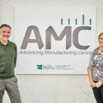 The Advanced Manufacturing Centre's team of Margaret Weir and Andy Harpur outside the refurbished premises in Fort William. NO F34 AMC team Margaret Weir and Andy Harpur