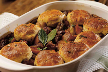 lamb and leek cobbler