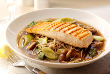 salmon and leek ramen