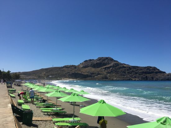 Beach with rolling waves