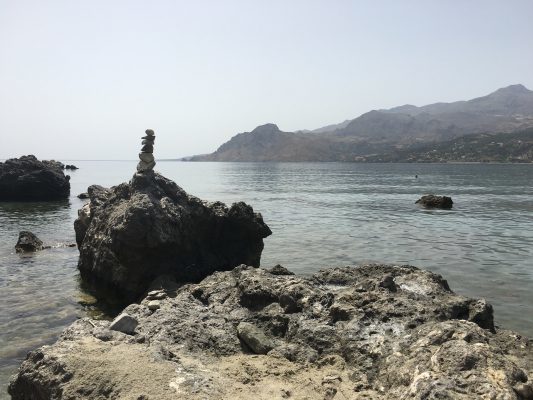 Another tower of stones, this time on a beach in Crete.