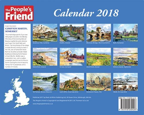 People's friend Calendar 2018 Back