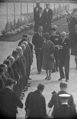 The Queen at Forth Road Bridge, 1964