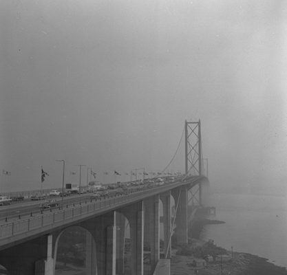 The opening of the Forth Road Bridge, 1964