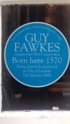 Guy Fawkes was born here in 1570