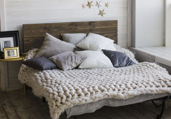 giant knitted blanket