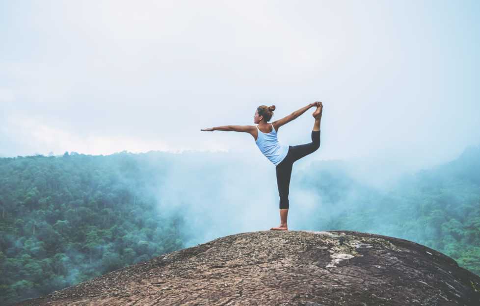 yoga on mountains