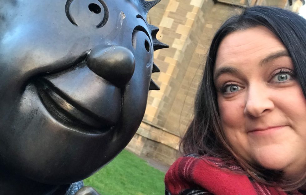 Lesley-Anne Johnston with Oor Wullie