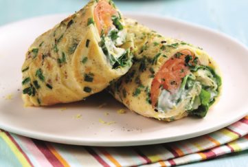 Salmon And Egg Breakfast Wrap