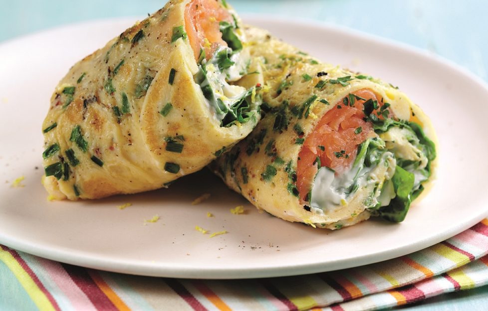 Salmon And Egg Breakfast Wrap