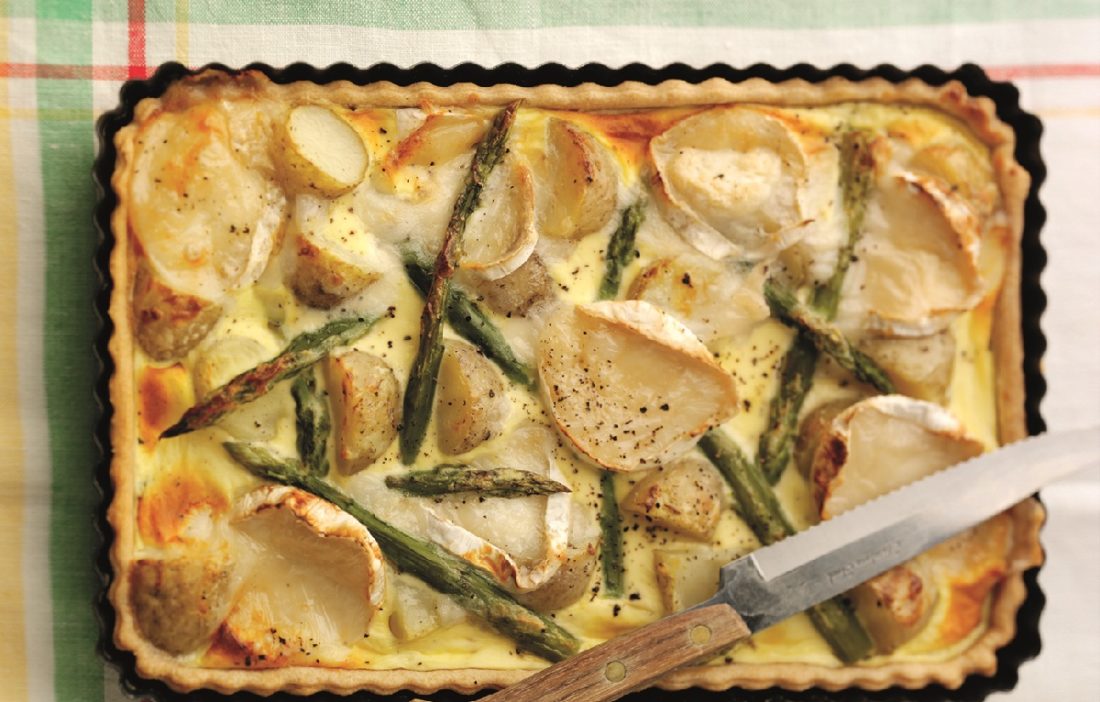 Jersey Royals, Goats’ Cheese And Asparagus Flan The People's Friend