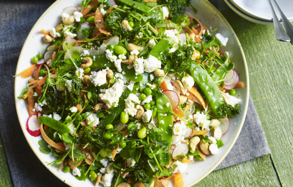 Picnic week pea and feta salad