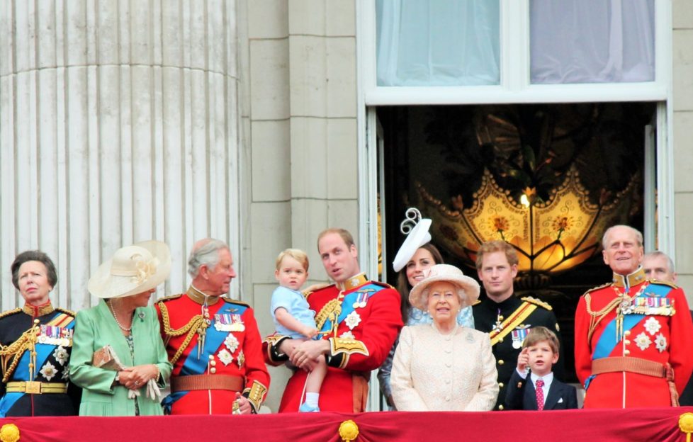 Royal family on balcony. Royal encounters