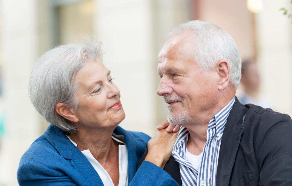 Ageing vs Dementia, an older couple looking after each other