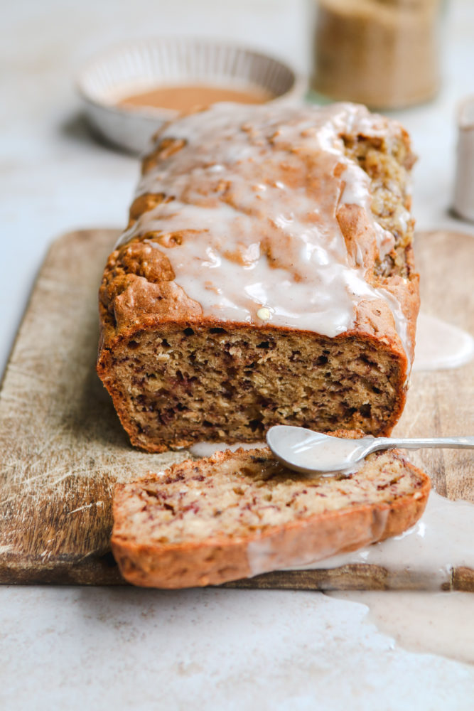 Veganuary can be as indulgant as every other time of the year with this banana loaf