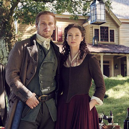 Sam Heughan as Jamie Fraser in Outlander. Photo by Starz!/Kobal/Shutterstock (10674651fc)