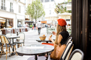 Woman travelling alone