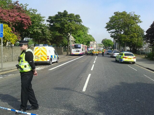 The incident on King Street is ongoing, with the road completely closed to all vehicles