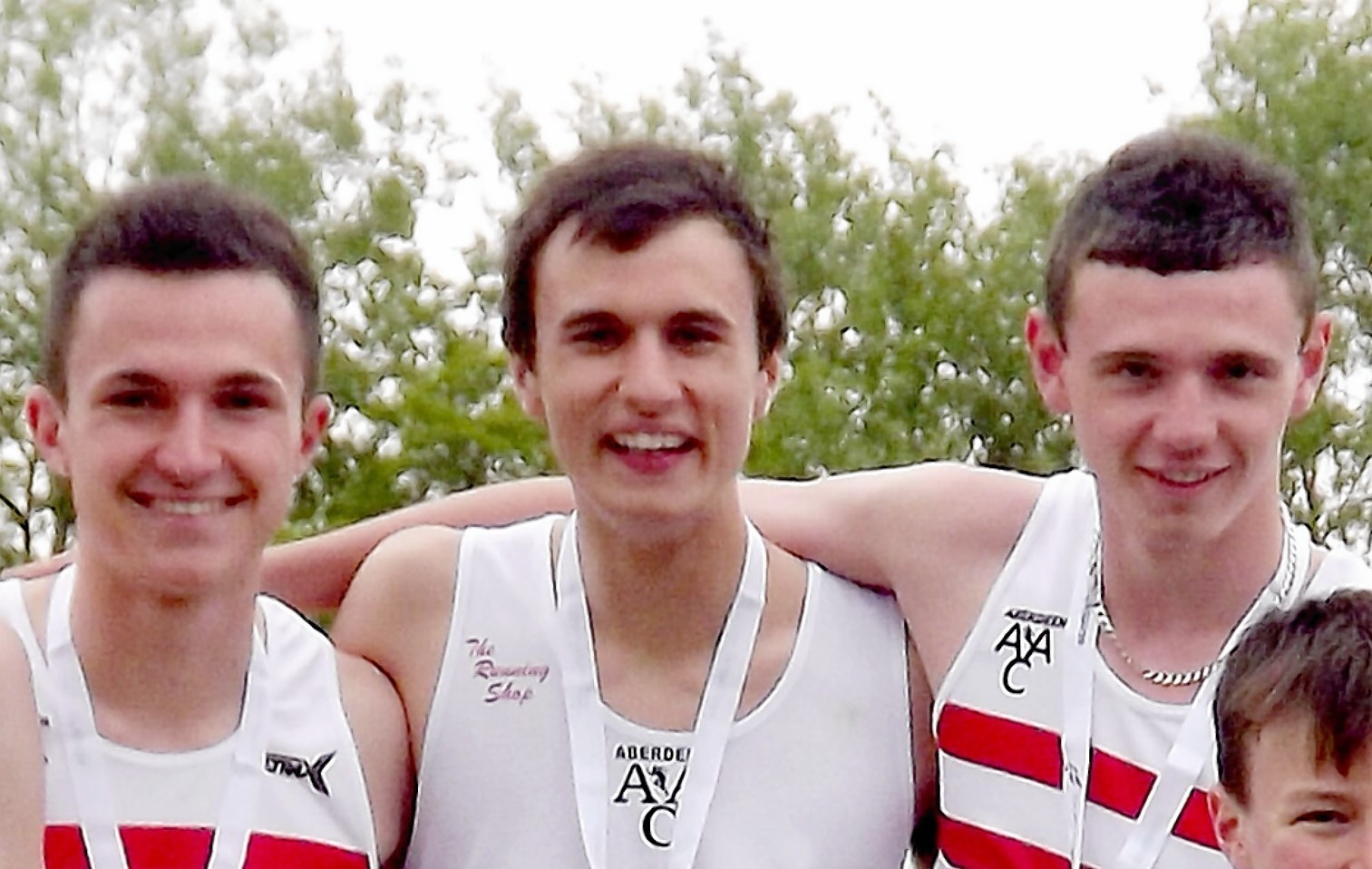 Athletes Lewis Alexander, Ewan Calder and Jordan Chapman