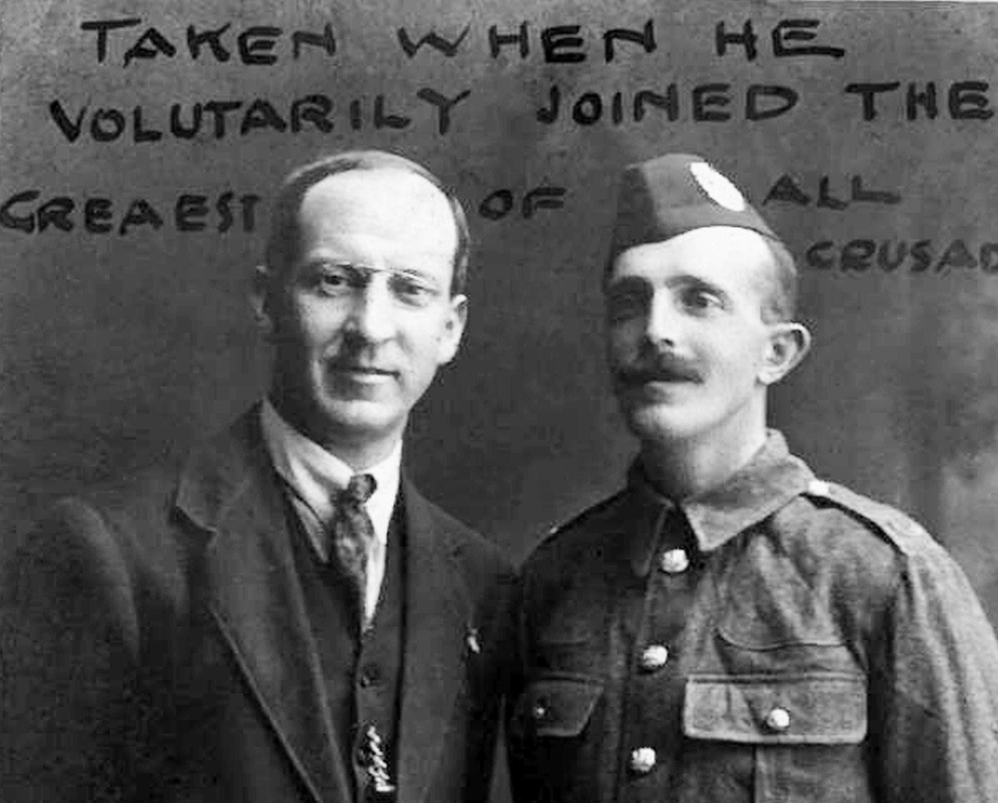 Andrew Paterson, left, with his brother-in-law George Alexander MacLennan