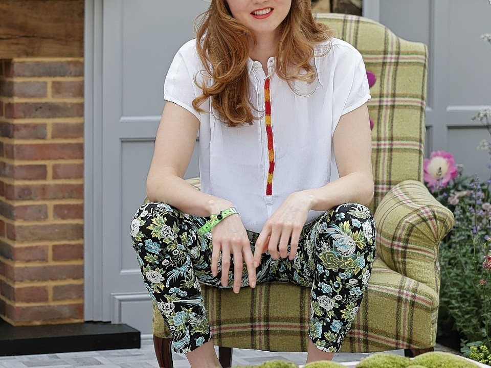 Lily Cole at House of Fraser's garden during the press day at the RHS Chelsea Flower Show, at the Royal Hospital in Chelsea
