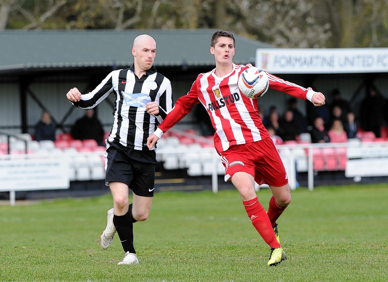 Daniel Park (right) playing against Wick Academy