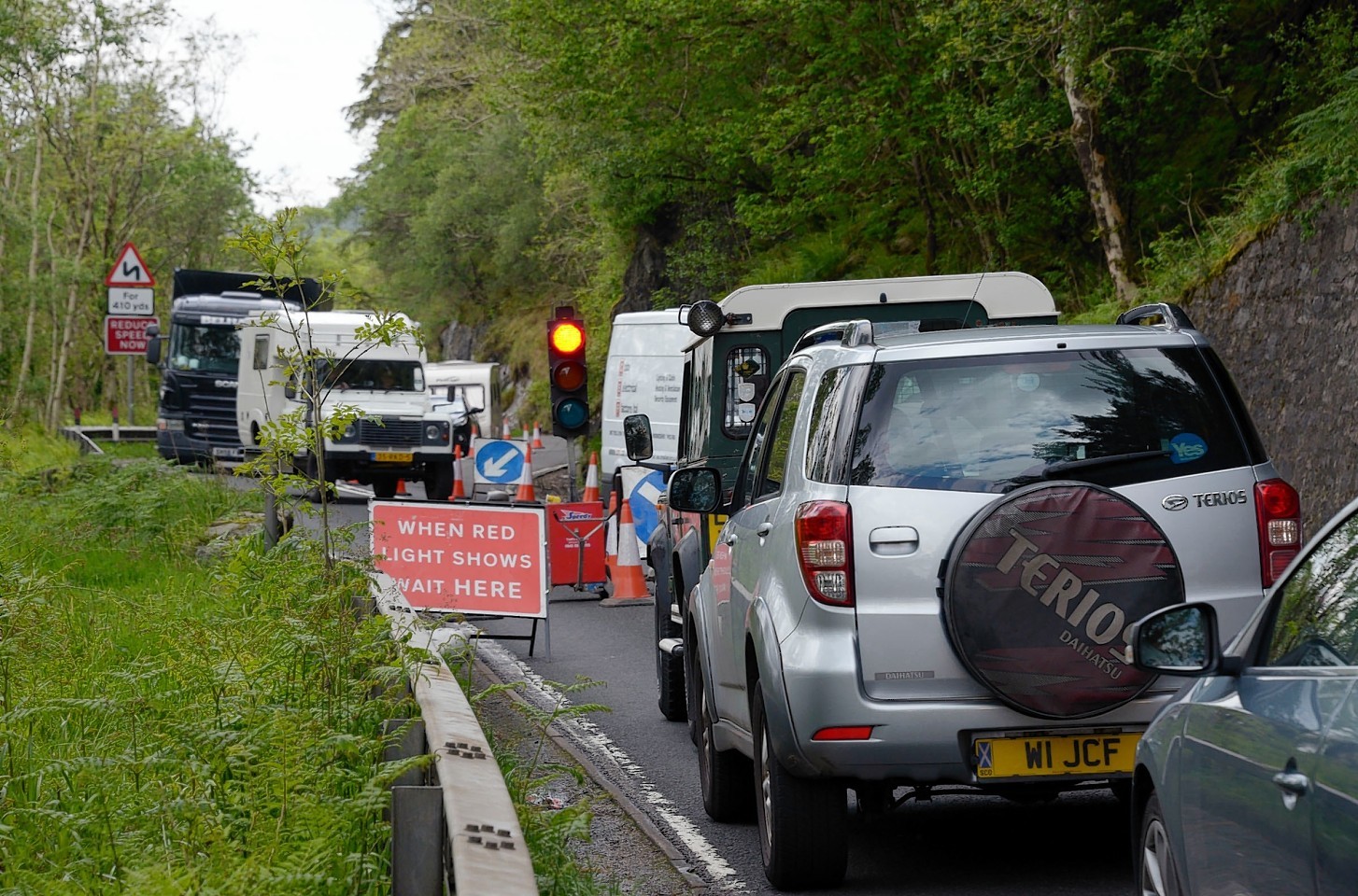 Delays on the A82 at Glen Righ