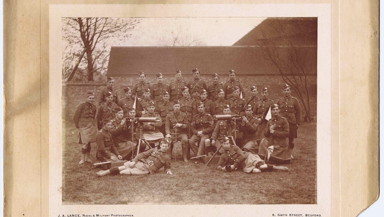 Soldiers who served in WWI with the 7th Battalion Gordon Highlanders. Photo courtesy of Gordon HIghlanders Museum