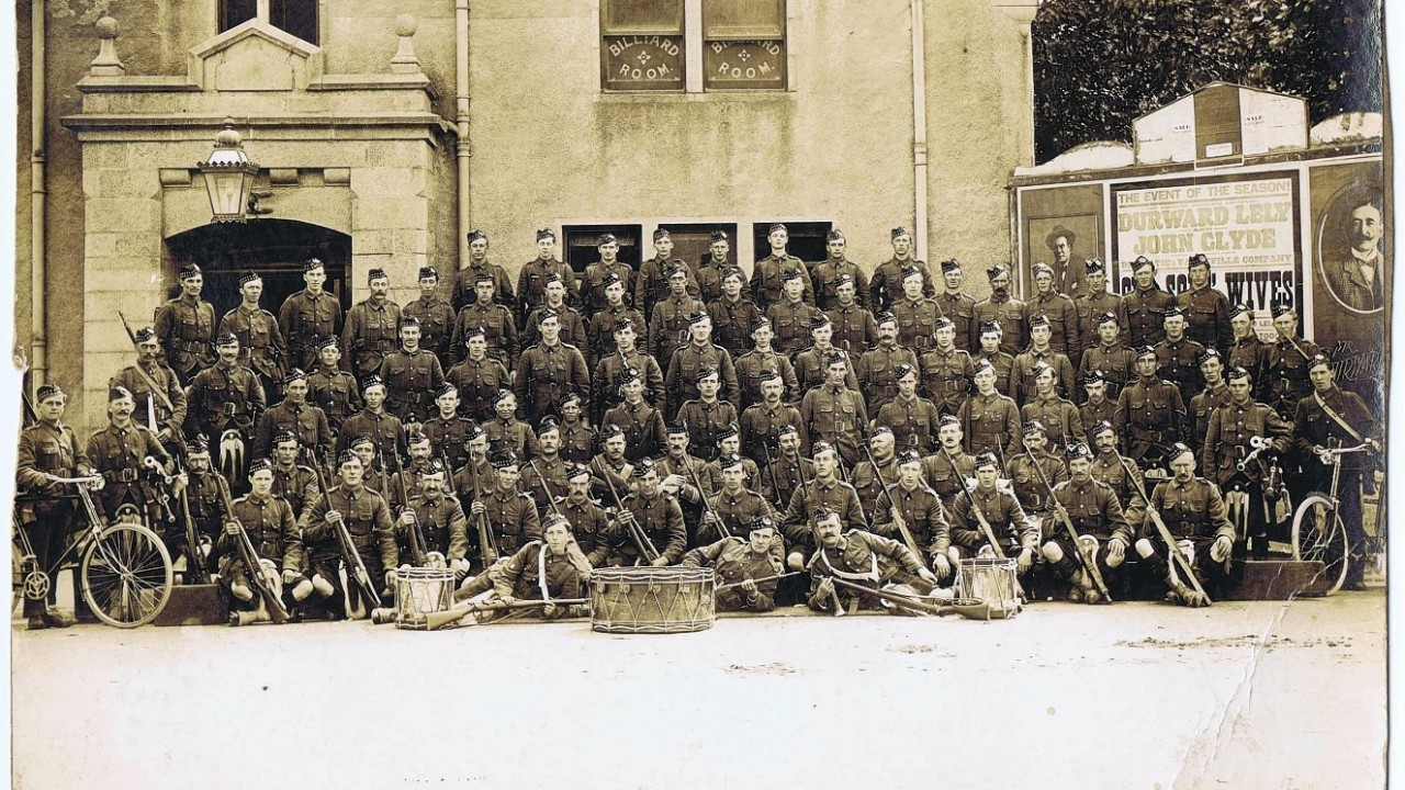 Soldiers who served in WWI with the 7th Battalion Gordon Highlanders. Photo courtesy of Gordon HIghlanders Museum