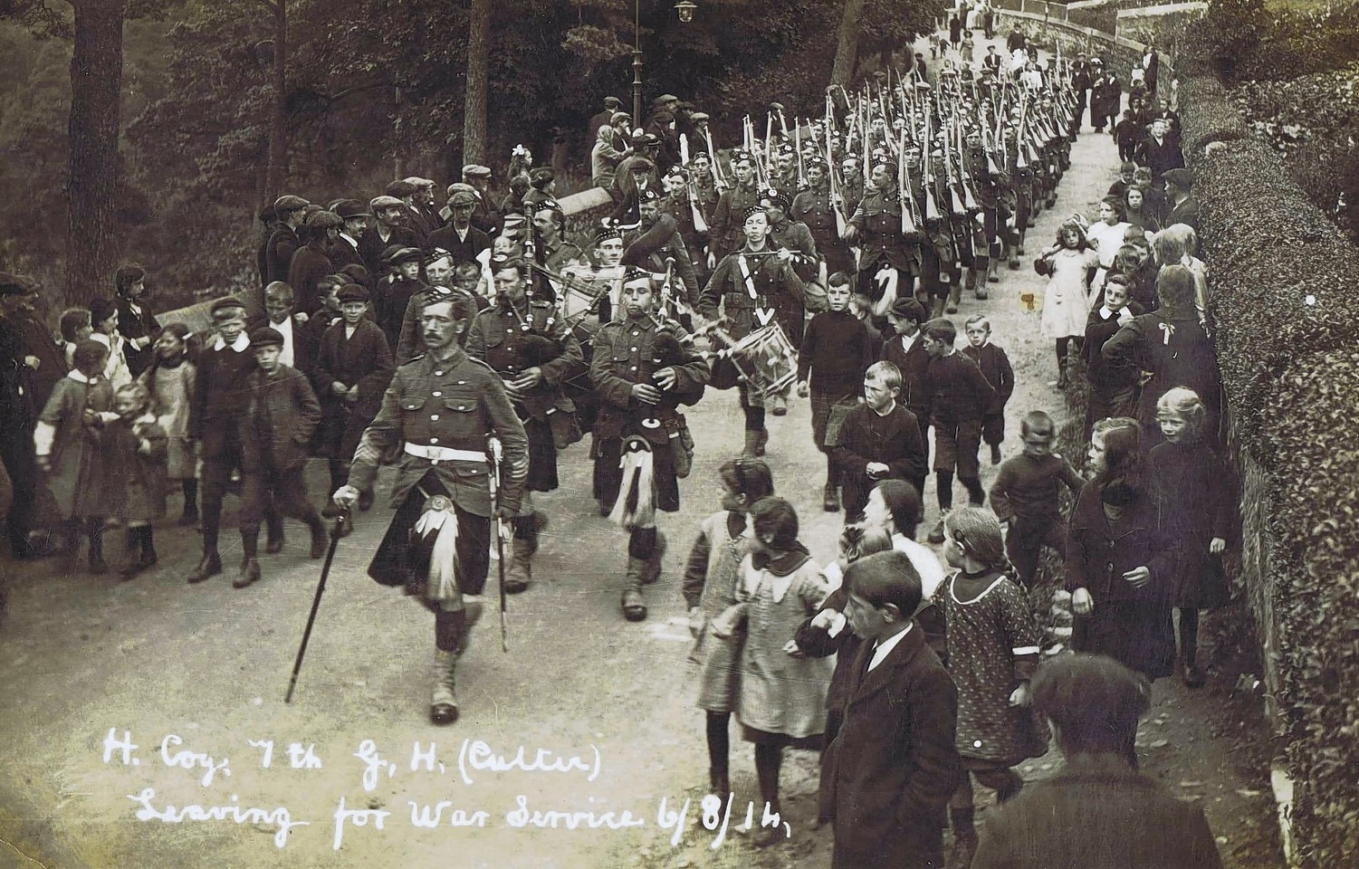Soldiers who served in WWI with the 7th Battalion Gordon Highlanders. Photo courtesy of Gordon HIghlanders Museum