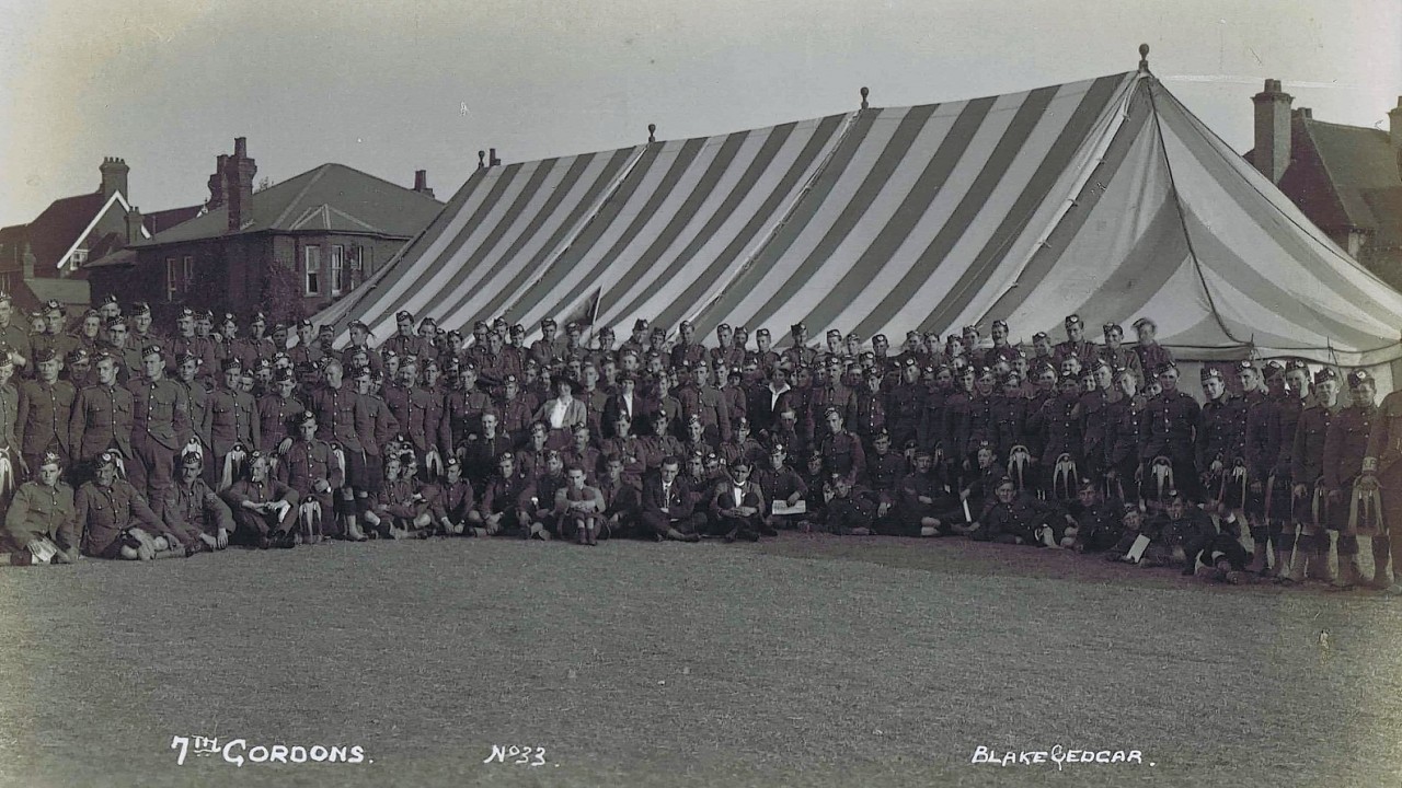 Soldiers who served in WWI with the 7th Battalion Gordon Highlanders. Photo courtesy of Gordon HIghlanders Museum