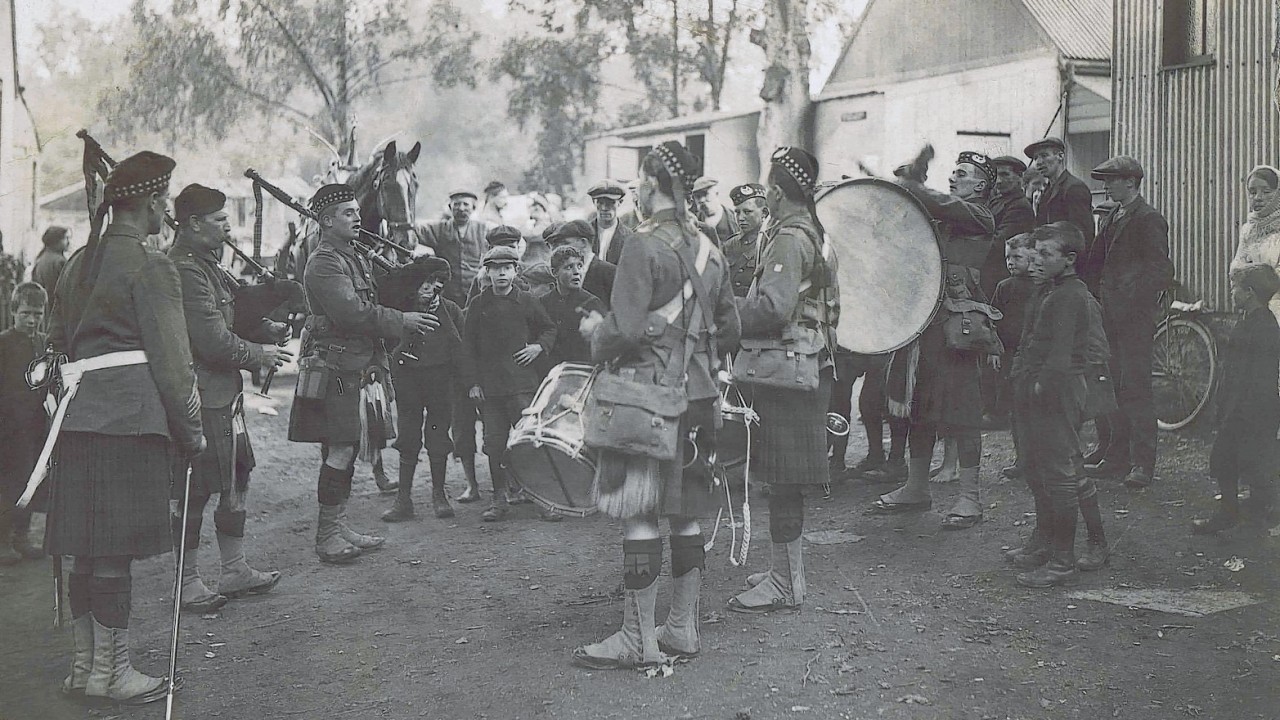 Soldiers who served in WWI with the 7th Battalion Gordon Highlanders. Photo courtesy of Gordon HIghlanders Museum