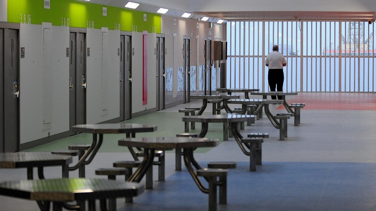 The inside of HMP Grampian; where prisoners will play bingo and take part in quizzes.