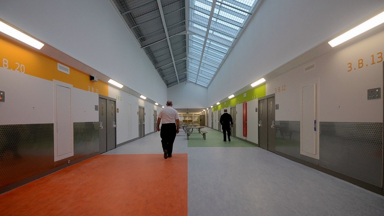 The corridors inside HMP Grampian