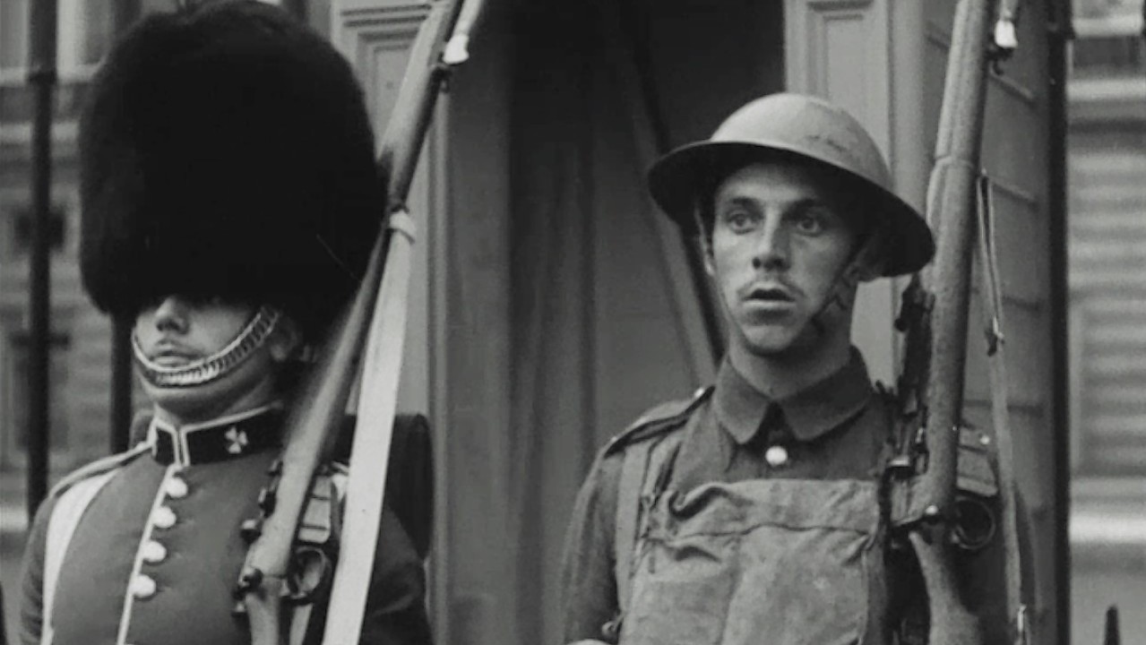 handout video still issued by the British Council taken from their film, War Comes to London (1940), one of the final remaining films in its archive Film Collection from the 1930s and 1940s to be released. The film shows how the capital is preparing for war.