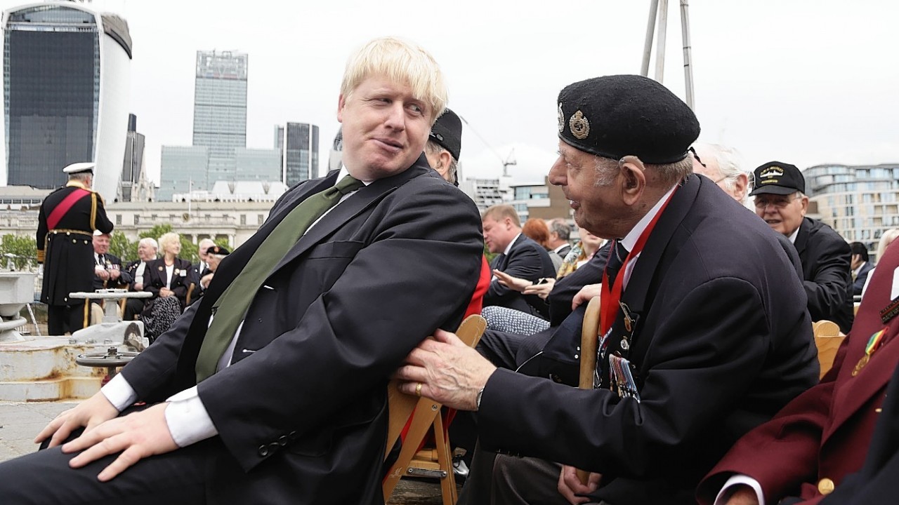 Mayor of London Boris Johnson meeting D-Day Veterans on board the Second World War warship HMS Belfast in London, during a ceremony to mark the 70th anniversary of the historic Normandy Landings