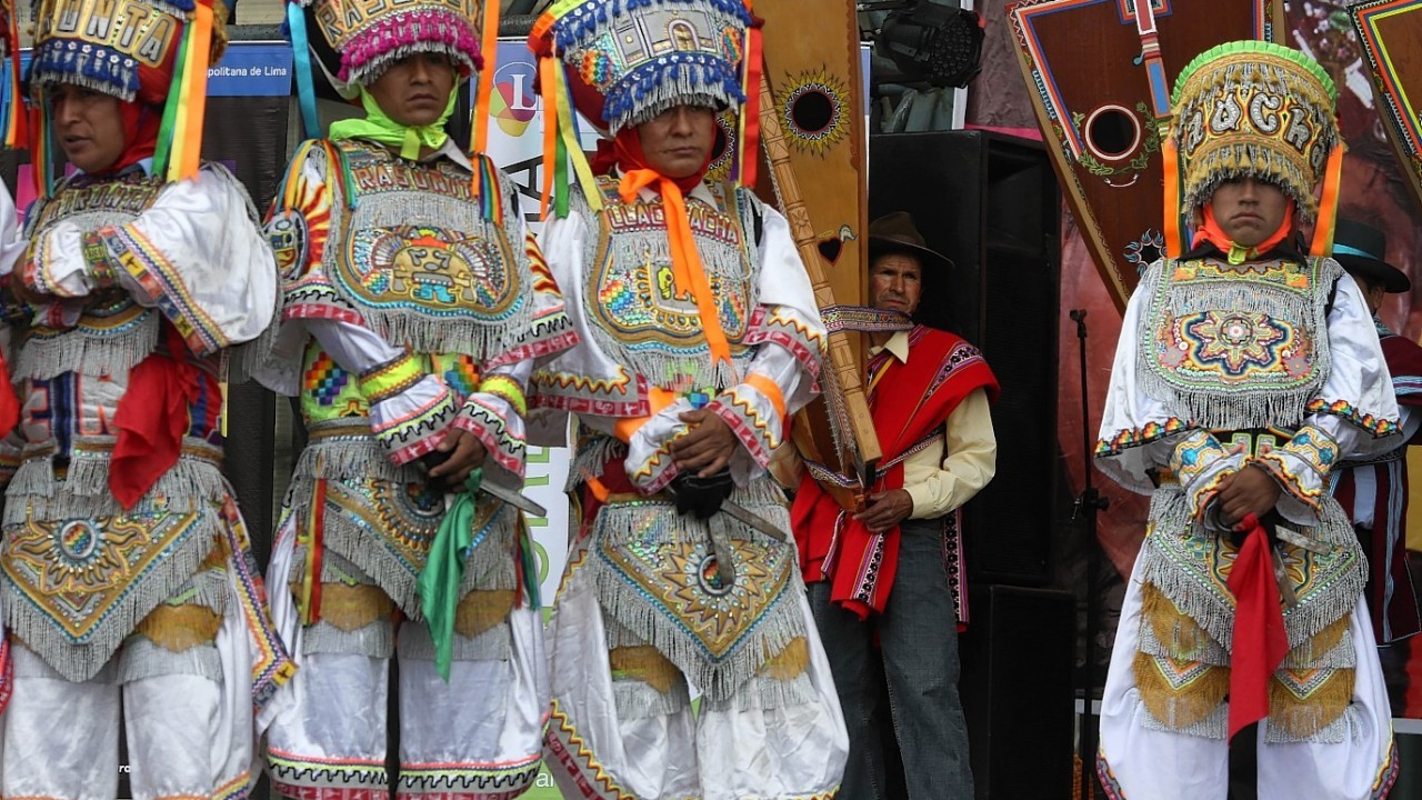 The scissors dance is performed by inhabitants of Quechua villages and communities in the south-central Andes of Peru, and now in urban settings. This competitive ritual dance is performed during dry months coinciding with the main phases of the agricultural calendar.