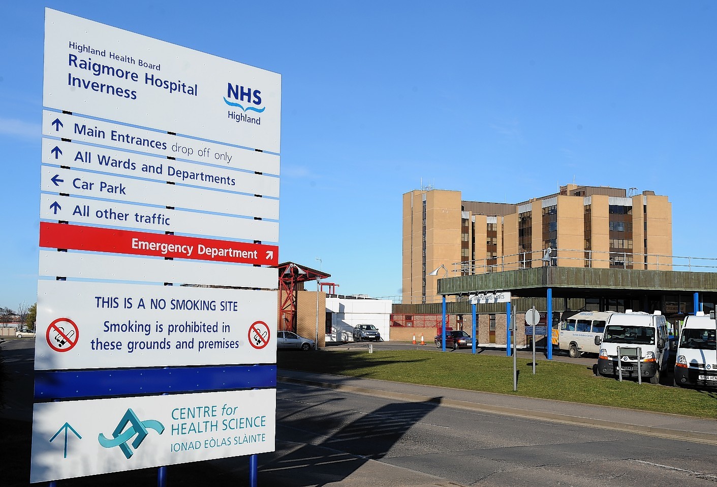 The body was discovered at Raigmore Hospital in Inverness