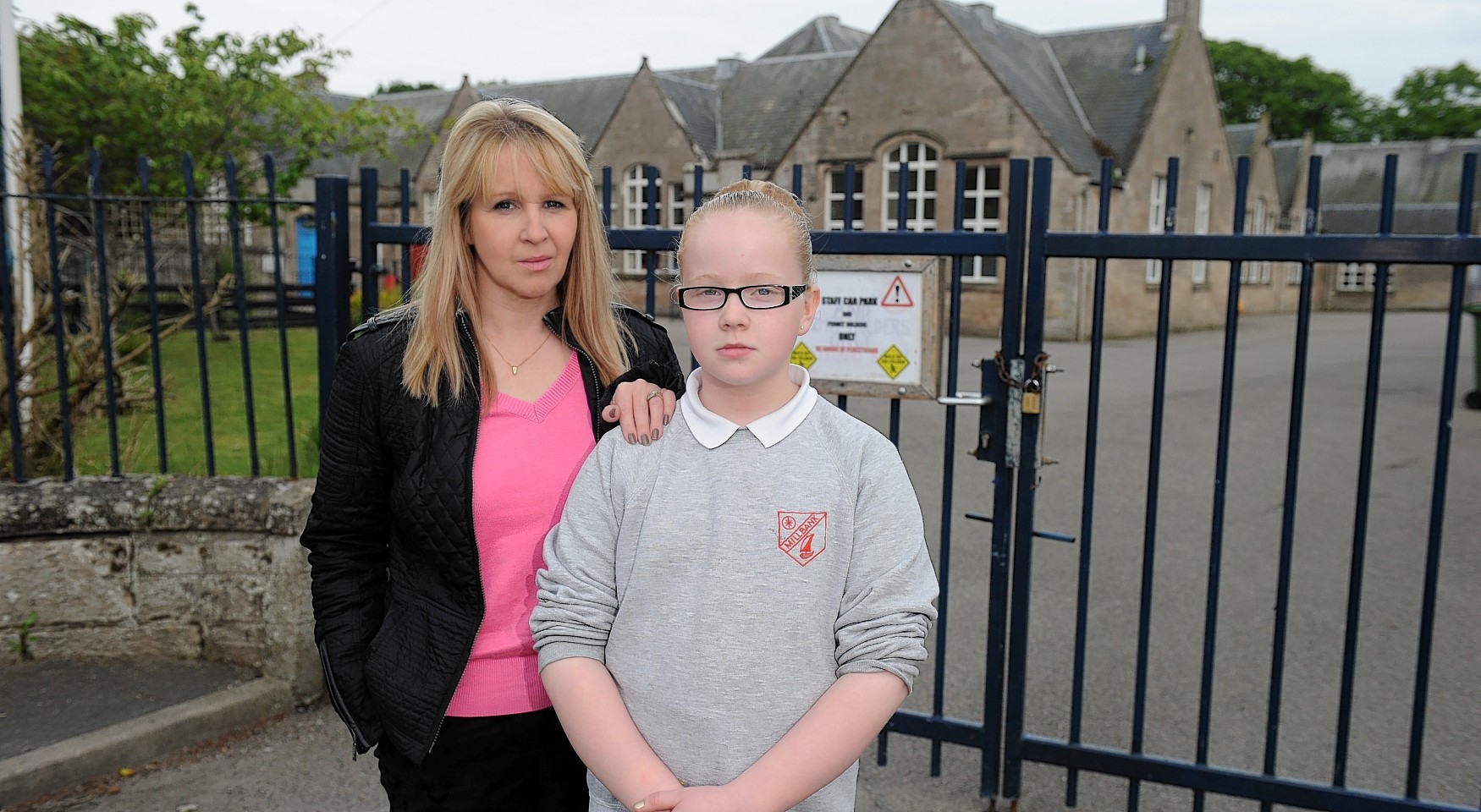 Mother and daughter, Lynn Main and Lauren Main, 10 a pupil at Millbank Primary School, Nairn