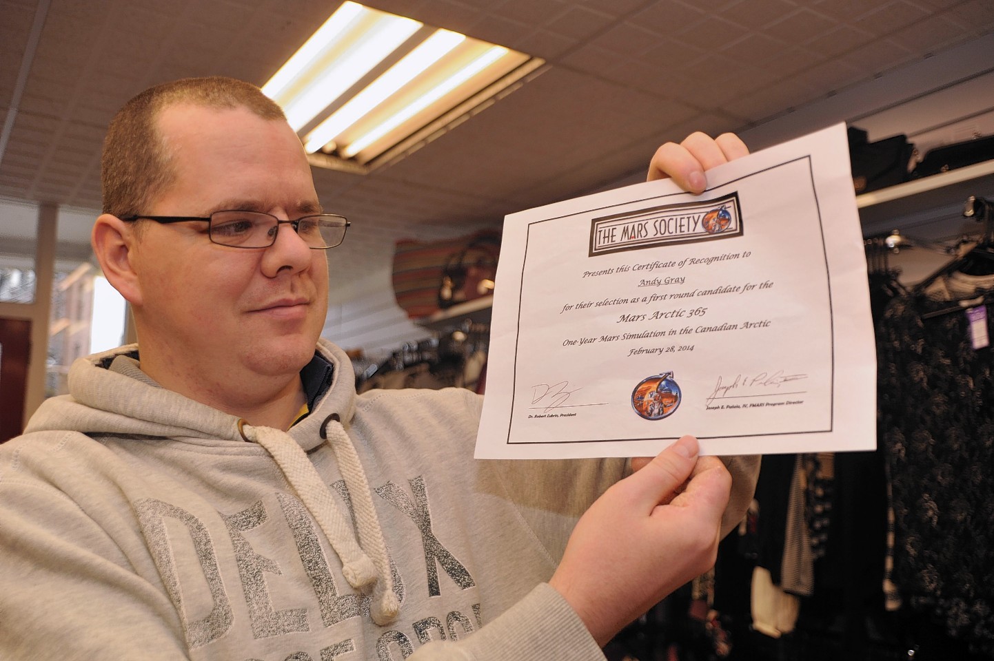 Andy Gray from Peterhead who hopes to be selected for a Mars mission