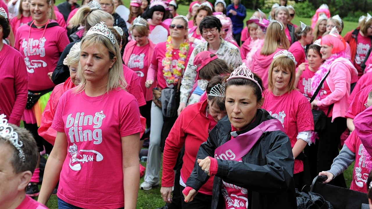 Annual Bling Fling charity walk 2014, at Duthie Park