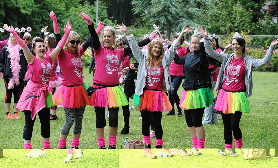 Annual Bling Fling charity walk 2014, at Duthie Park