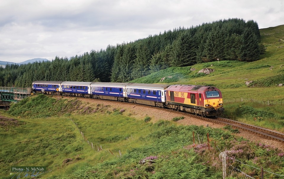 The Caledonian Sleeper service in action.